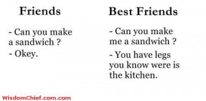 ... Can You Tell A Friend From A Best Friend Very Cute Funny Quote Picture