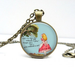 Alice Quote Necklace : Alice in Wonderland. Handcrafted Glass ...