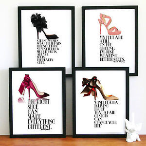 Details about WALL ART PRINT HOME DECOR LIFE QUOTES shoes art ...