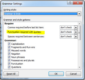 How to Configure the Comma Inside or Outside Quotation Marks in a MS ...