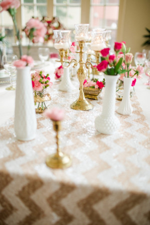 Glittering Pink and Gold Wedding Inspiration