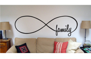 Infinite Family Wall Quote Sign Vinyl Decal Sticker wall lettering ...