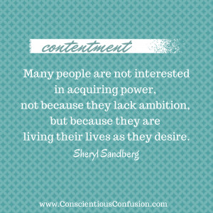 Contentment vs Lack of Ambition