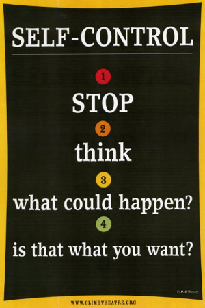 Self Control Steps Posters