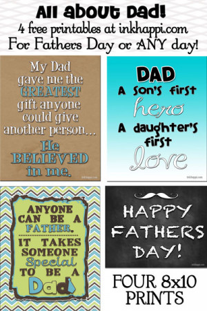 Printable Quotes to Make “Dad” Feel Special for Fathers Day or Any ...