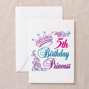 5th Birthday Princess Greeting Card