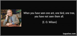 When you have seen one ant, one bird, one tree, you have not seen them ...