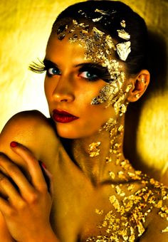 gold flake makeup shoot ideas
