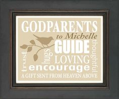 GODPARENTS gift - Personalized gift for Godmother and Godfather- Gift ...