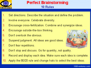 BRAINSTORMING: 10 Rules of Perfect Brainstorming