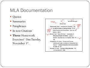 MLA Documentation.ppt by handongqp