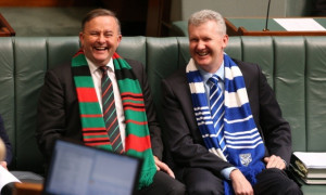 ... Anthony Albanese with the Manager of Opposition Business Tony Burke