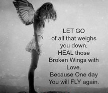 angel, broken wings, fly, girl, heal, quote, quotes, wings