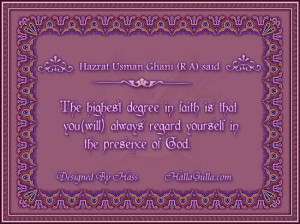 Hazrat Usman (R.A) Quotes