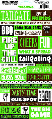 Reminisce - Tailgating Quote Sticker Sheet - Reminisce - Sports ...