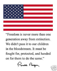 President-Ronald-Reagan-American-Flag-freedom-Quote-8-x-10-Photo ...