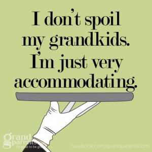 don't spoil my grandkids...I'm just very accommodating!