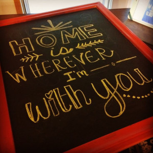 Chalkboard quotes. Love / home
