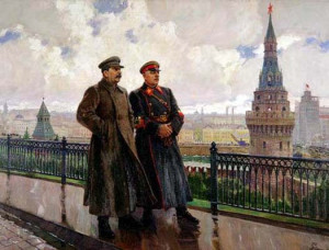 Staline et Vorochilov au Kremlin (Guérassimov, 1938)