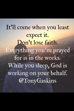 Don't lose Faith...