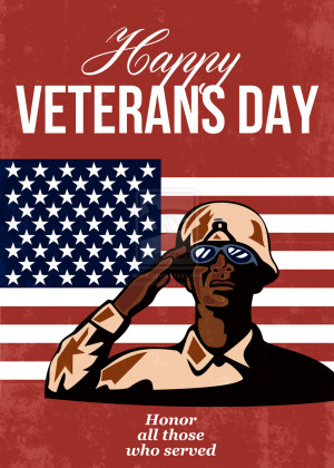 Veterans Day Greeting Card American by apatrimonio
