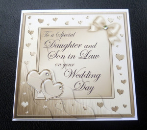 Details about Daughter & Son In Law Wedding Day Card - 4 Colours