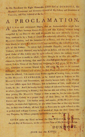 Lord Dunmore’s Proclamation (1775)