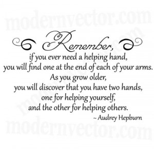 Audrey Hepburn Quote Livingroom Vinyl Wall Quote Decal