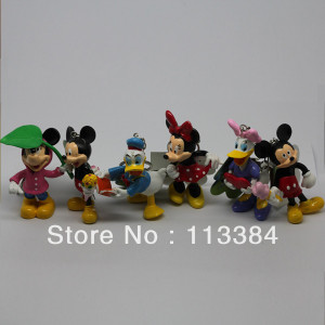 set-of-6-MICKEY-Mouse-Minnie-Mouse-Donald-Duck-Cartoon-figure-Set ...