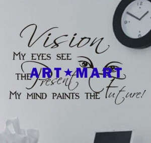 Vinyl Wall Words Inspirational Quotes Vision, Wall Words No.915