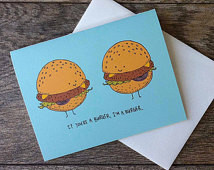Burger Loves Burger Greeting Card