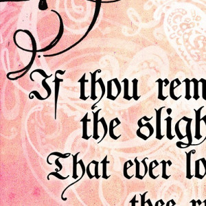 Folly - Shakespeare Love Quote Print