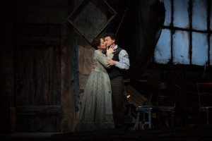 nita Hartig in her Met debut as Mimì and Vittorio Grigolo as Rodolfo ...