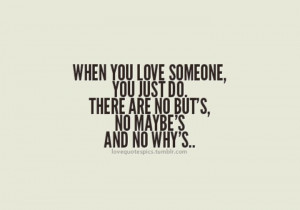 When you love someone...