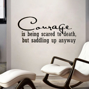 Inspiration quote Courage Horse Bull Rider Western decoration Wall ...