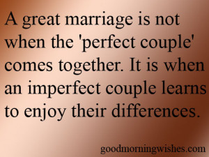 ... Couple’ Comes Together. It Is When An Imperfect Couple Learns To