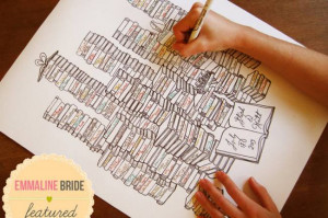 Book loving couples will adore this custom made wedding guest book ...