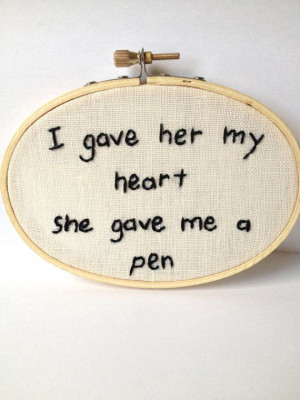 SAY ANYTHING quote Embroidery hoop art Valentines day by GraceyMay,