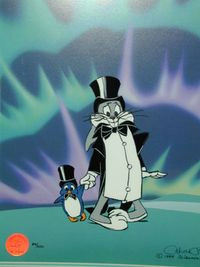 bugs bunny the penguin knocks bugs over hey watch it you little runt ...