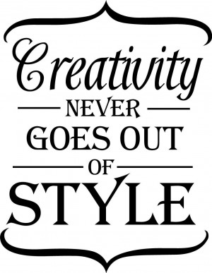 Creativity Never Goes Style Decor vinyl wall decal quote sticker ...