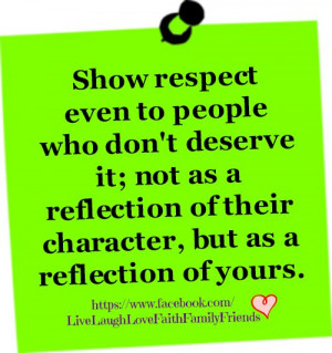 show respect