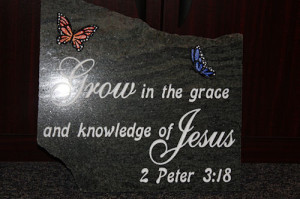 Garden Stone with Bible Verse