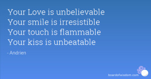 IRRESISTIBLE QUOTES OF LOVE