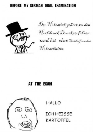 Before my German Oral Exam – At the Exam – Hallo Ich Heisse ...