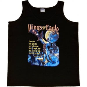 WOMENS TANK TOP : PINK - X-LARGE - Wings Like An Eagle - Christian ...