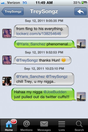 ... Pulls Out The Twitter Cuffs On His Girlfriend and Trey Songz [+ Linx