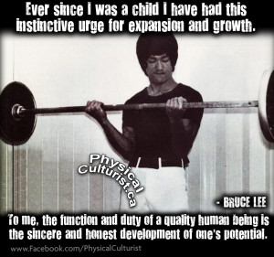 Bruce Lee Quote Ever since I was a child I have had this instinctive ...