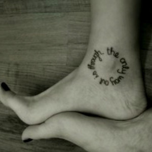 Tattoo of John Green's quote from his book Looking for Alaska. 