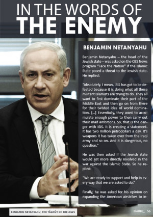 ISIS features Netanyahu in official magazine