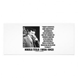 Nikola Tesla Scientists Equation No Relation Quote Rack Card Design